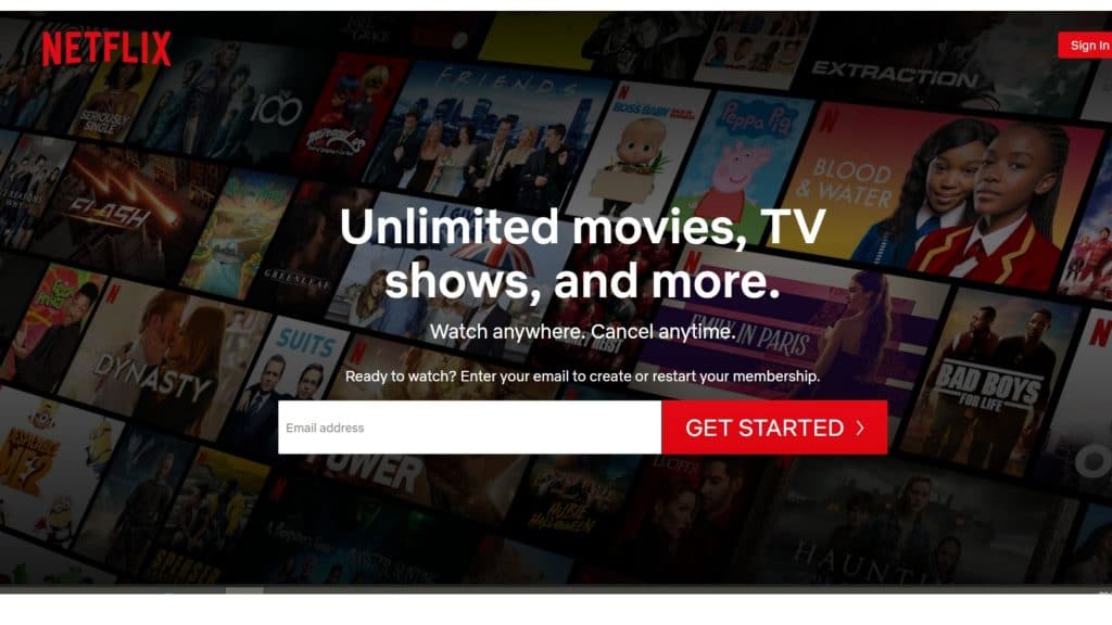 Netflix Landing Page